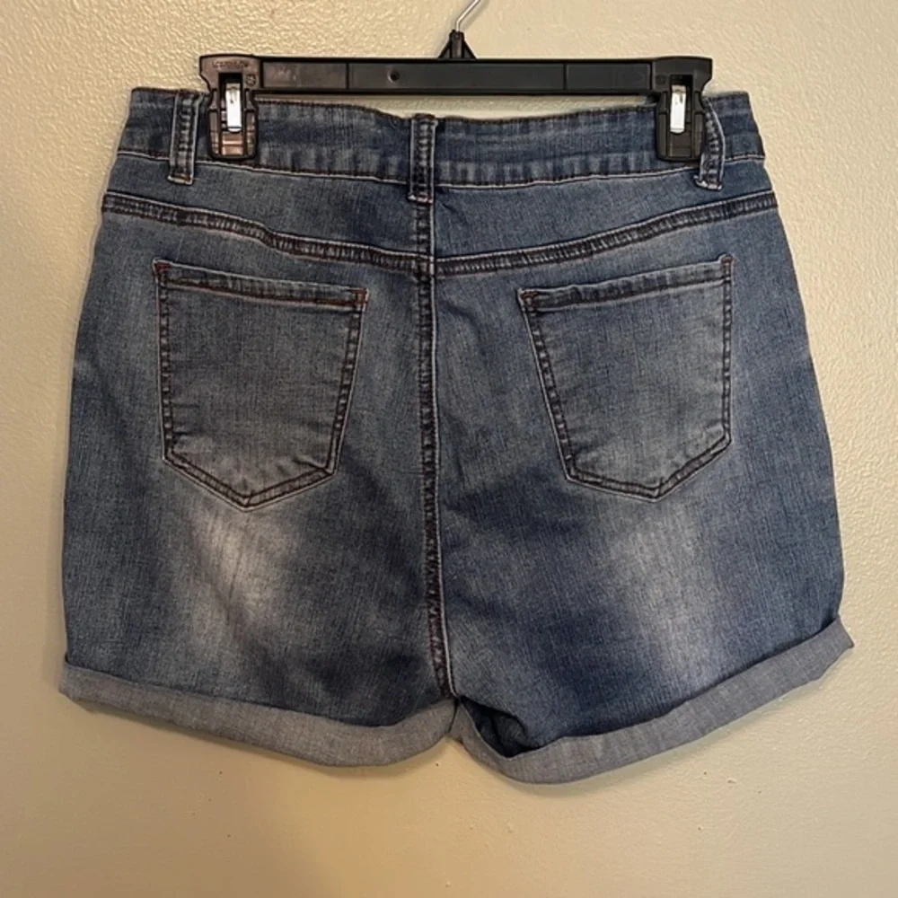 BLUE SAVVY denim cuffed shorts, womens 15/32